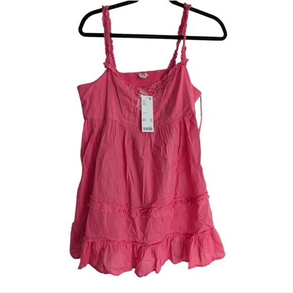 Floaty Kimchi Blue pink tunic Tiered babydoll top size L NWT - Picture 5 of 5